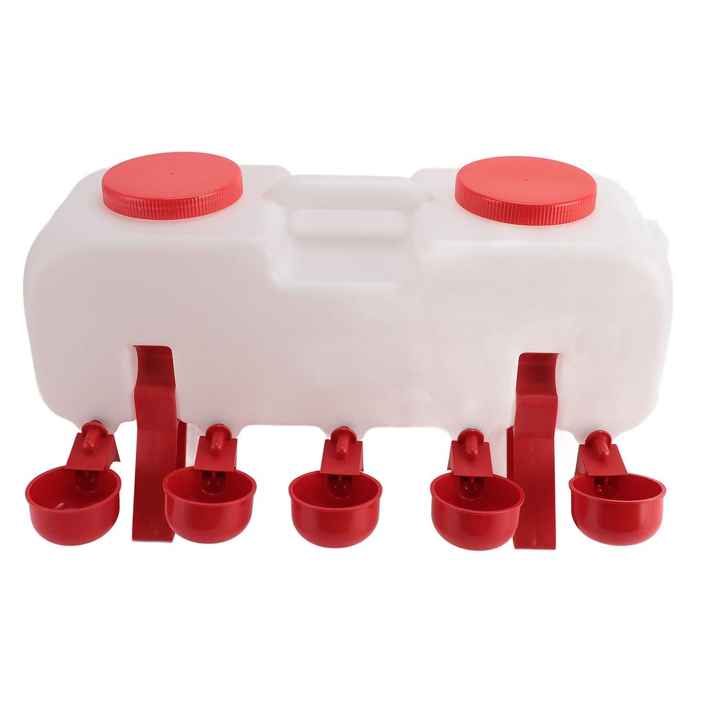 Chicken Waterer Dispenser 10L Semi Automatic Large Capacity Enclosed Poultry Water Feeder with 10 Wa
