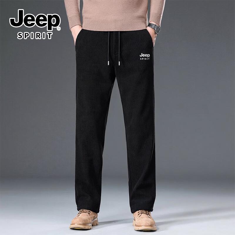 JEEP SPIRIT Men s Loose Fit Chenille Straight-Leg Casual Pants 5XL