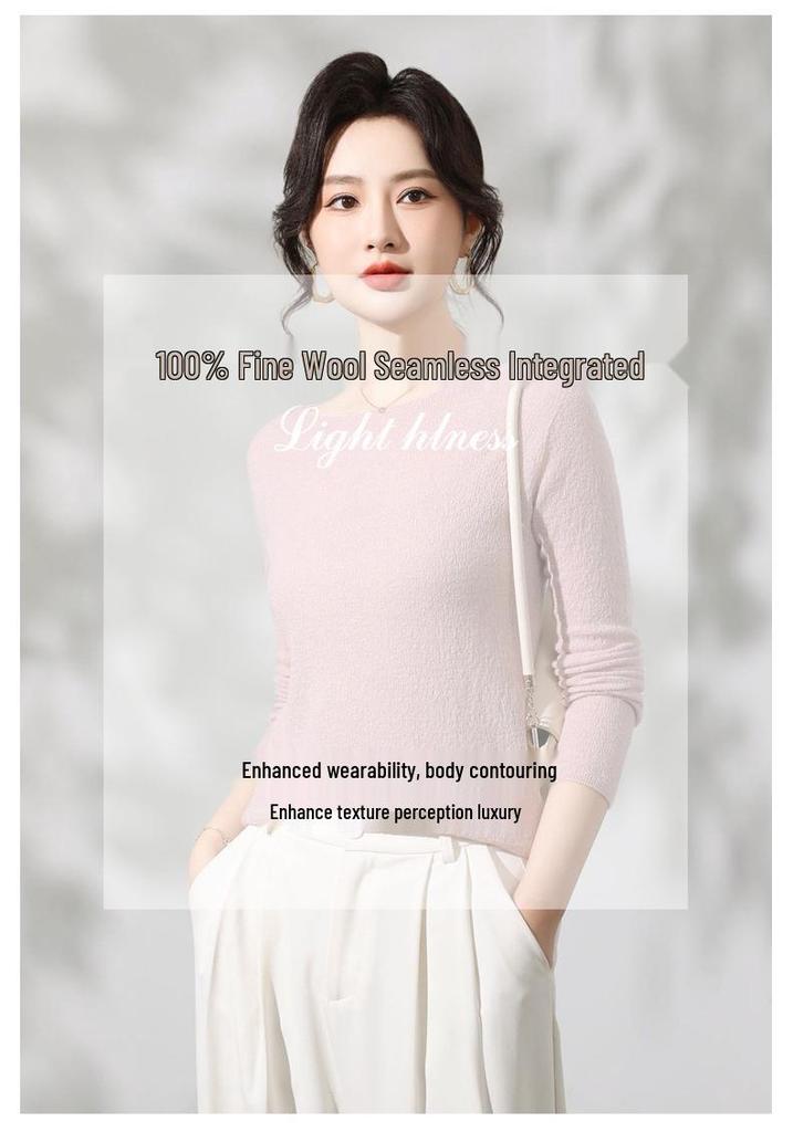Le Kasha Elegant One-Shoulder Knit Sweater - Women's Autumn/Winter Slim Herringbone Top