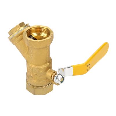 Y Type Brass Strainer Filter Ball Valve 1  BSP DN25 Female Thread for Water Gas Oil