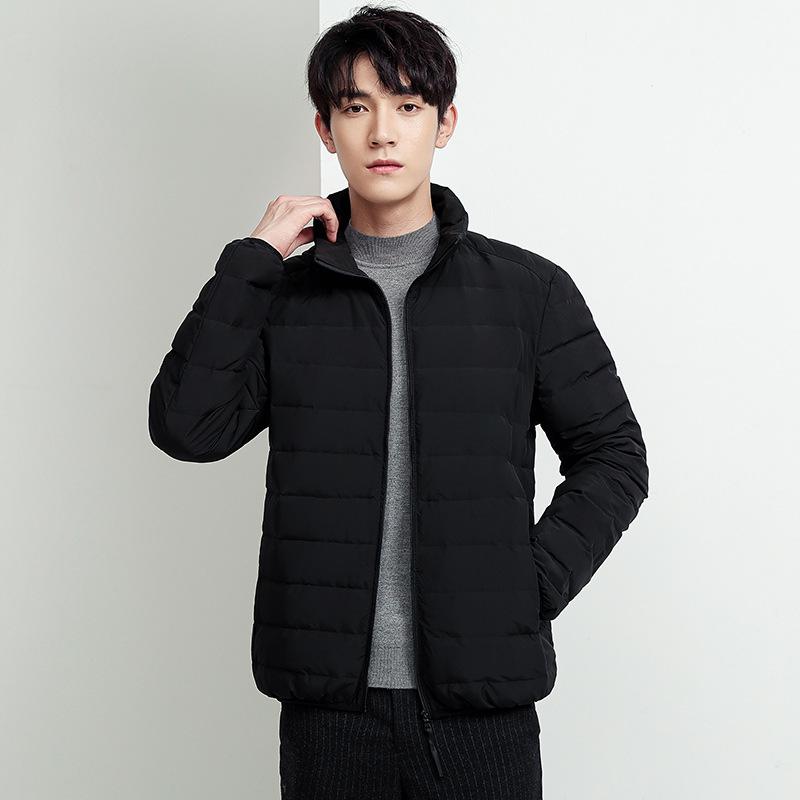 Down Jacket Men's Winter Top Soft New Hooded Trendy Brand Jacket Solid Color 90 White Duck Down Can Be Split In Two