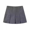 Za Spring New Arrivals Women's Clothing Zr European and American Style Fashion High Waist Slimming Wide Pleated Skirt Mini Skirt 7385524
