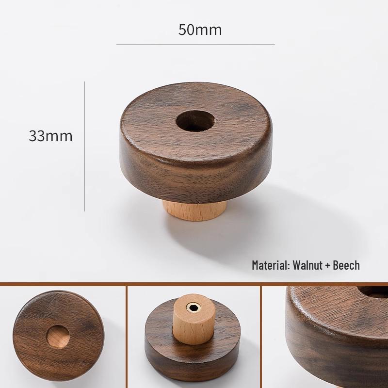 Solid Wood Cartoon Drawer Pull Knob for Children's Room