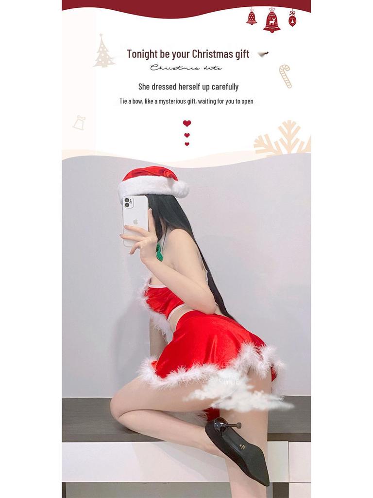 Yi Yue Sexy Christmas Lingerie Nightgown, Women's Role Play Costume 8356