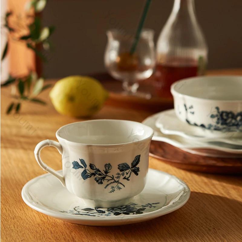 Lätt Lyx High End Matstallrik Fransk Stil Cirkulära Keramiska Tallrikar Hushåll Utsökta Skålar Restauranger Rätter Porslin