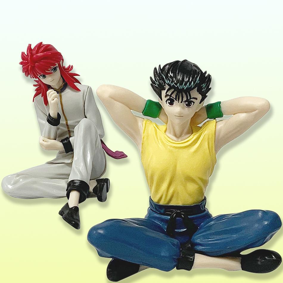 Anime YuYu Hakusho Yuusuke Urameshi Kurama Figure Fleeting Shadow PVC Cute Version Model Children's Gift Toys 9
