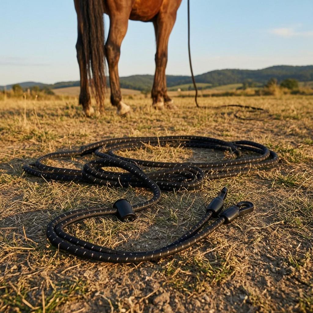 Horse Training Rope with Dust Collection Bag Simple to Handle Adjustable
