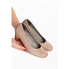 Women's Genuine Leather Block Heel Classic Shoes