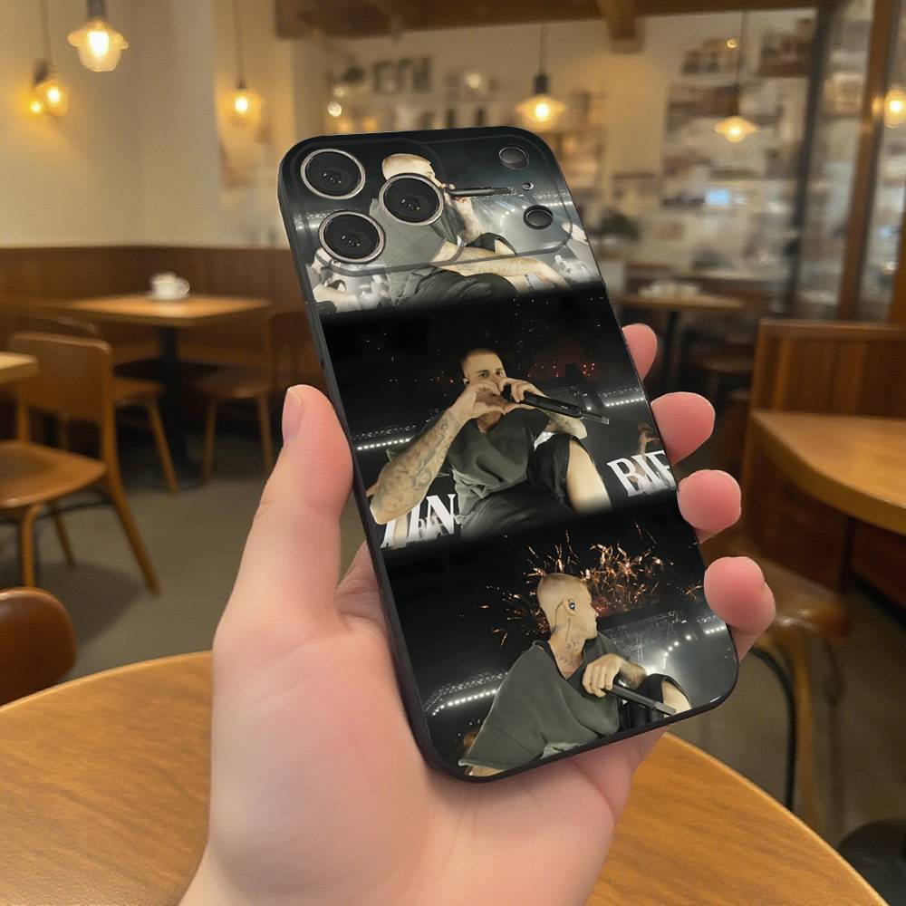 

Singer J-Justin B-BieberS For iPhone 17,16,15,14,13,12,11,Pro,Max,Plus Black Soft Cover Phone Case iPhone16plus