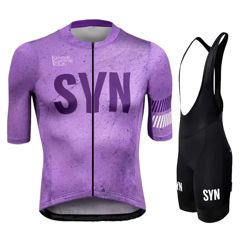 

2025 KBORA SYN Sports Team Training Cycling Clothing Breathable Men Short Sleeve Mallot Ciclismo Hombre Cycling Jersey Sets L