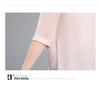Spring & Summer Chinese Style Embroidered Chiffon Blouse for 50-Year-Old Women with Seven-Point Sleeves