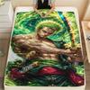 Zoro Multipurpose Home Use Print Blanket, Flannel Blanket Adapt to Sofa, Bedroom, Picnic, Bed and Travel.-TING