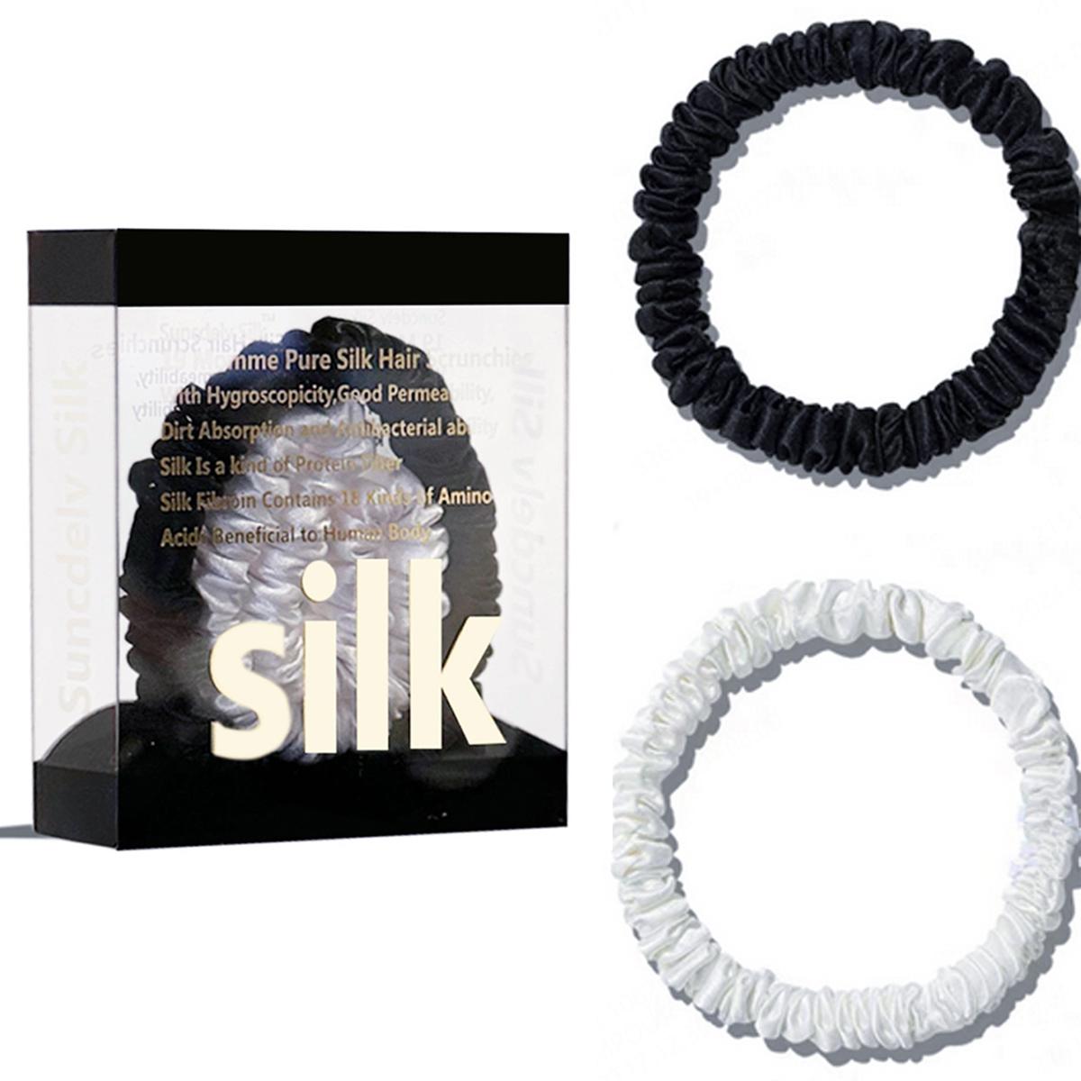 

Резинки для волос из 100% чистого шелкового шелка, шелковые резинки для волос, резинки для волос, узкие резинки для волос, держатели для хвостиков, аксессуары для волос, 42 цвета