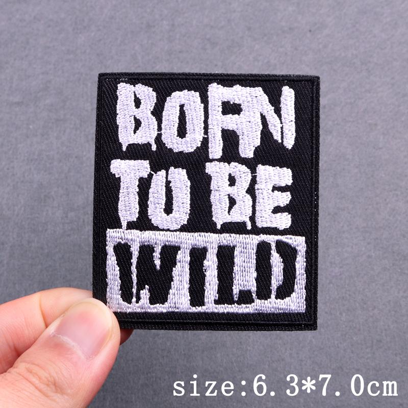 Hip Hop Punk Embroidery Patch Iron On Patches For Clothing Skull Animal Embroidered Patches For Clothes Stripe Badges Stickers