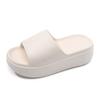 Summer new women's solid color one-word thick bottom non-slip wear-resistant fashion casual outdoor beach cool slippers
