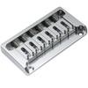 Musiclily Ultra 10.5mm Brass Fixed Hardtail Bridge for 6-String Strat/Telecaster Electric Guitars, Chrome