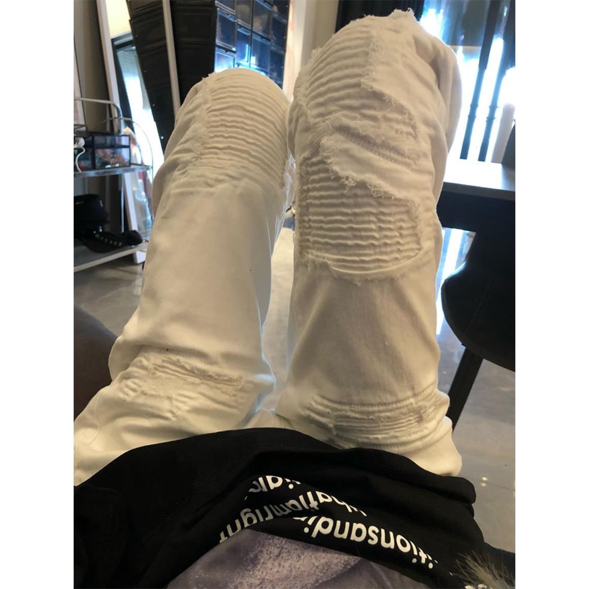 Джинсы AM Мужские и Женские Одни Универсальные Повседневные Универсальные 28 белый