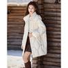 Sishui Nianhua Women's Elegant Hooded Mid-Length Down Jacket