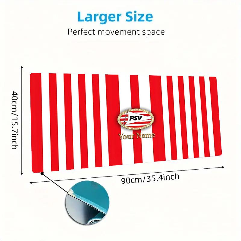 Pheilips Sport Custom Name Large Size Mouse Pad Large Gaming Table Cushion Non-slip Laptop Tablet Big Mousepad XXL Mat Mini PC Playmat With Lock edge