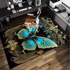 Purple Butterfly Garden Office Rug Chair Mat, Entryway Carpet, Suitable for Front Door, Bedroom, Living Room, Desk, Holiday Gift
