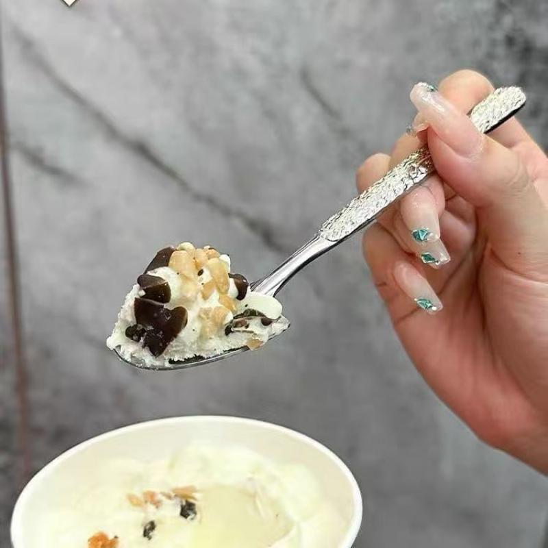 Stainless Steel Watermelon Spoon Ice Crack Shovel Spoon Coffee Spoon Dessert Spoon Cake Spoon Ice Cream Spoon Soup Spoon