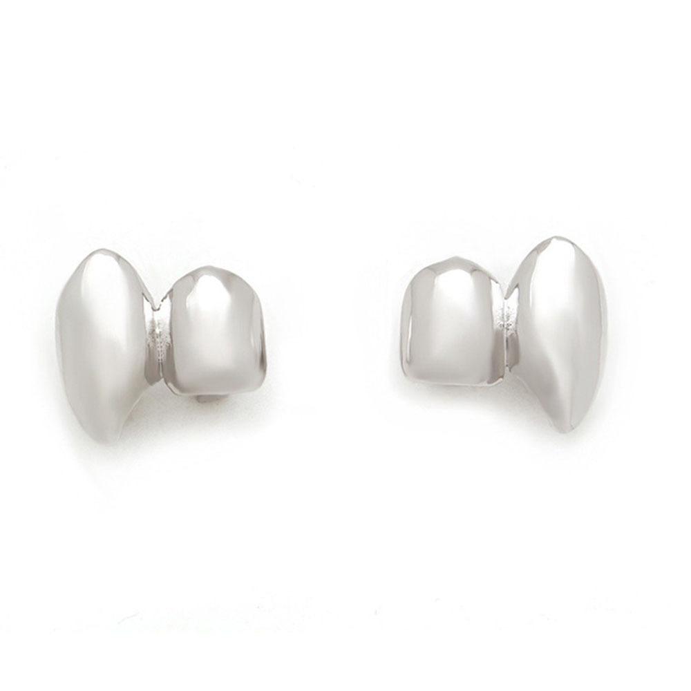 2Pcs/Set Double Glossy Tooth Caps Gold Silver Color Fangs Dental Grills  for Women Men