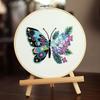 Thread DIY Crafts Handmade Ornament Embroidery Hoop Cross Stitch Kit Needle Punch Flower Embroidery