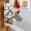 2 bisagras de cierre automático con giro hacia abajo de 45 grados para puertas plegables de gabinetes de cocina, herrajes para muebles, bisagras de resorte para gabinetes de zapatos