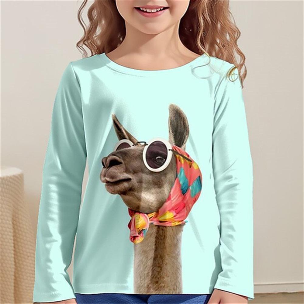 2024 Kids Clothes Cat Graphic T Shirts Fashion Baby T-Shirt Casual Kids Girl Tops Girls Clothes 2 to 8 Years Children's Clothing