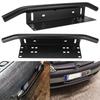 Front Bumper License Plate SUV Light Base Off-road LED Light Bar Frame Bracket Universal Aluminum Wooden Light Bracket 1pcs