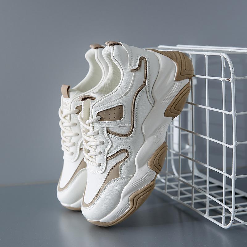 Daddy Shoes Women's  Spring New Korean Version of Ins Student Casual Shoes Women's Thick Bottom Increased Running Shoes