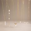 18K Gold Stainless Steel Necklace with Zircon and Pearl Pendant for Women - Everyday Versatile Style