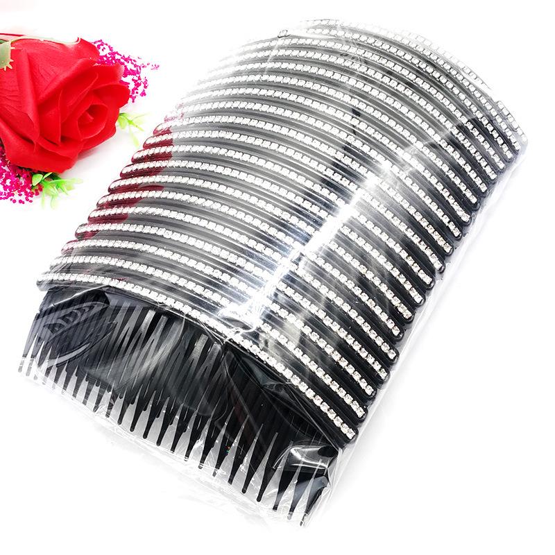 Shiny Multi-Tooth Hair Styling Comb with Color Diamond Hairband