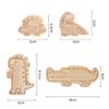 Dinosaur Wood Hook Wall Hanging Cute Children's Room Decoration Hook Bathroom Clothes Key Storage Rack Kitchen Home Accessories
