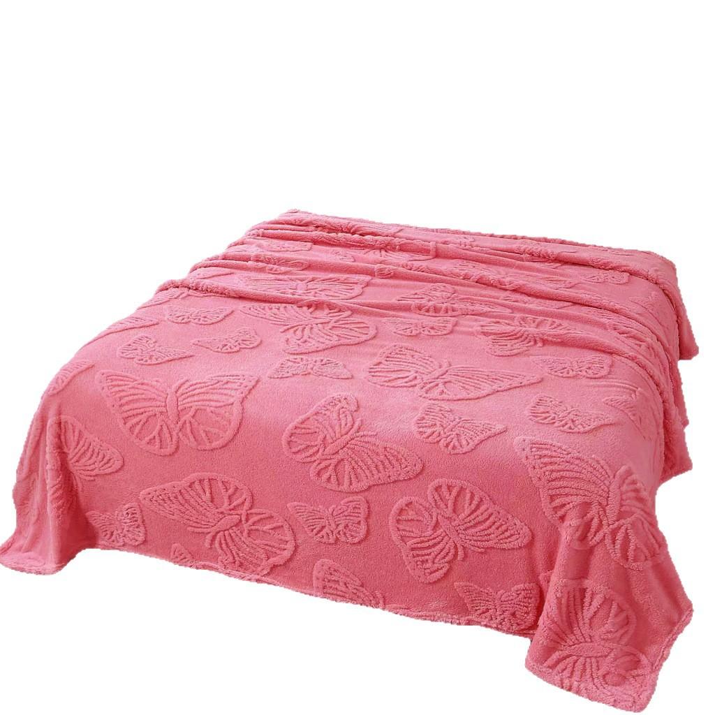 Solid Color Coral Fleece Blanket Winter Flannel Bed Sheet Four Seasons Universal Office Nap Throw Blanket