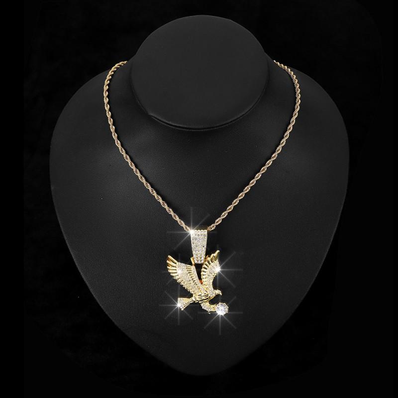 Collana Ciondolo Aquila Lega di Zinco Fascino Geometrico Stile Ins Minimalista Unisex Gioiello Statement