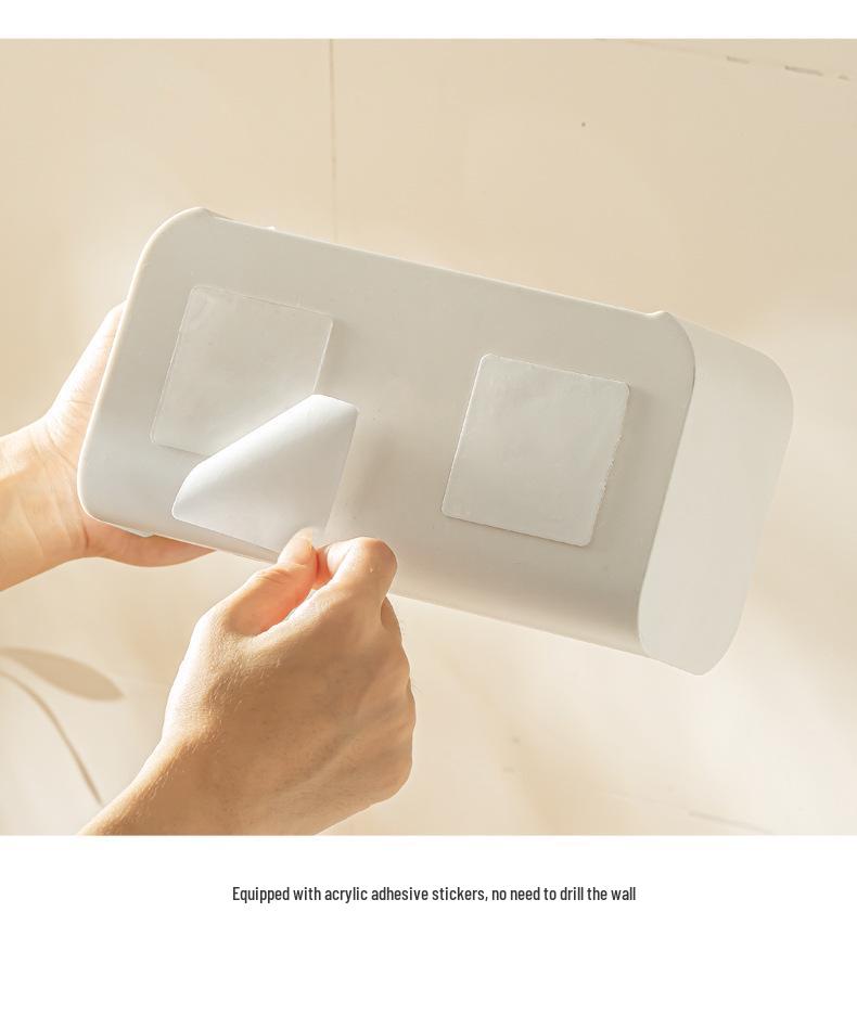 Wall-Mounted Divided Plastic Storage Box for Home and Dormitory Essentials