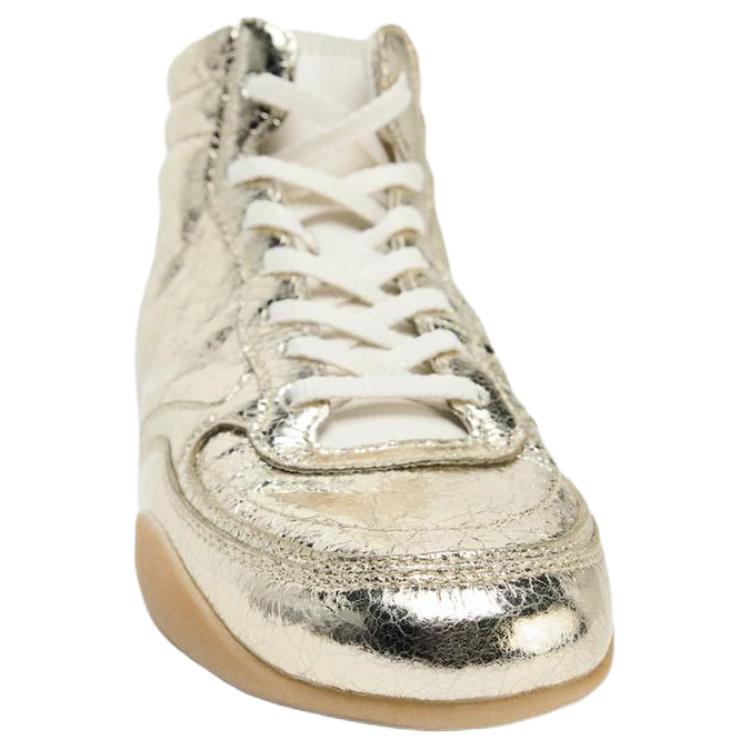 Zara PU Módní Vintage Kotníkové Boty Dámské boty Zlaté 5601610253