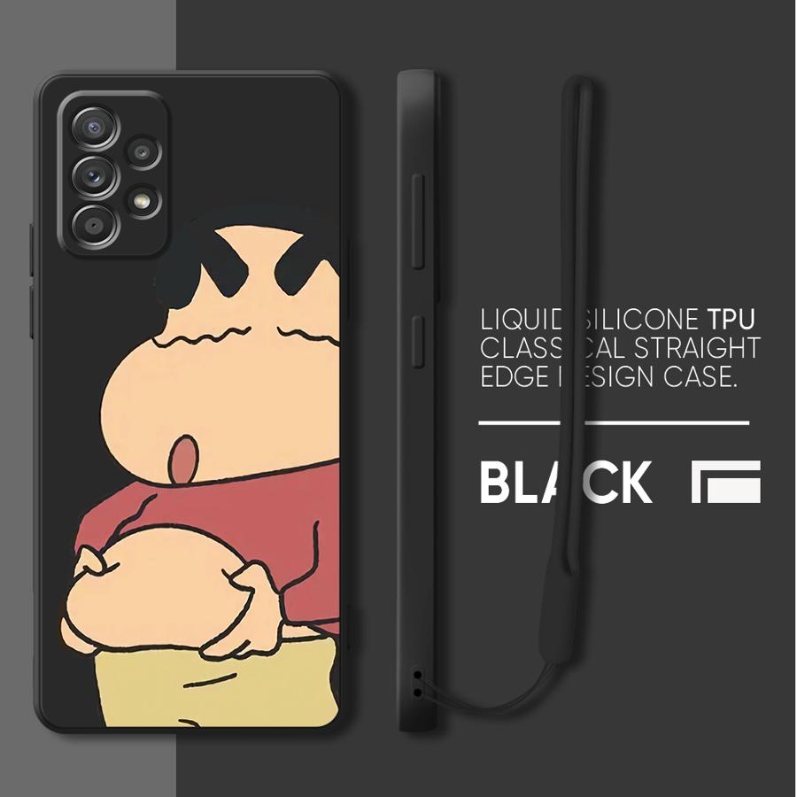Phone Cover Case for Samsung Galaxy A50 A56 A71 A73 A05 A06 A04 A02s A53 A03 A30s A20s Cute Crayon Shin-chan