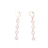 14K Gold Plated Copper Baroque Freshwater Pearl Long Tassel Hoop Earrings For Women Wedding Jewelry