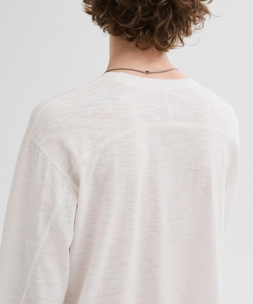 LEIRE Slub Back Line Long Sleeve T-Shirt [Ivory]