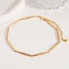Metal sense tubular splicing geometric clavicle necklace personality temperament item decoration