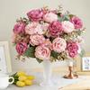 Artificial Flowers Silk Peony Home Room Table Wedding Wreath Bridal Bouquet Decora Valentine's Outdoor Garden Yard DIY Gifts Box