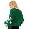 Cross2026 Women's Christmas Knit Pullover - European & American Style for Autumn/Winter