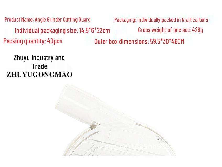 Industrial Angle Grinder Dust Collection Cover for 100/125 Polisher - Dustproof & Vacuum Compatible