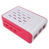 Red and White Protective Shell for Raspberry Pi 5, Compatible with Official Pi5 Active Cooler Fan.