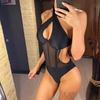 S - XL Underwired Cut Out Halter Women Swimwear One Piece Swimsuit Female Monokini High Cut Bather Bathing Suit Swim Lady