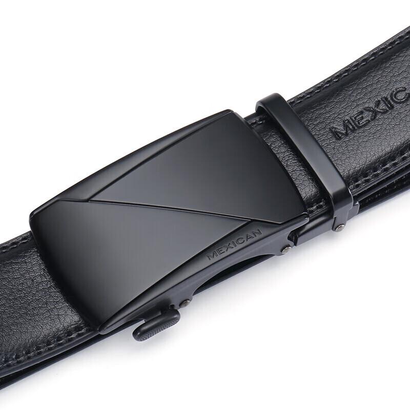 Straw Man Men's Genuine Leather Automatic Buckle Belt