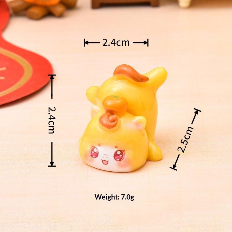 1/5Pcs Miniatures Cartoon Lucky Horse Micro Landscape Ornaments 2026 New Year Figurines Home Desk Decoration Gift