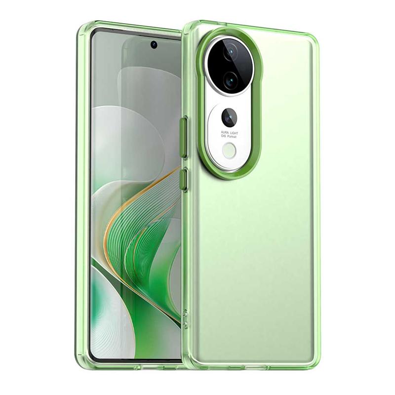 

Anti-Drop Candy Color Phone Case For Vivo V40 Matte PC Transparent Back Case For Vivo V40 V 40 Pro 5G Cover For Vivo V40 Case vivo V40 зелёный